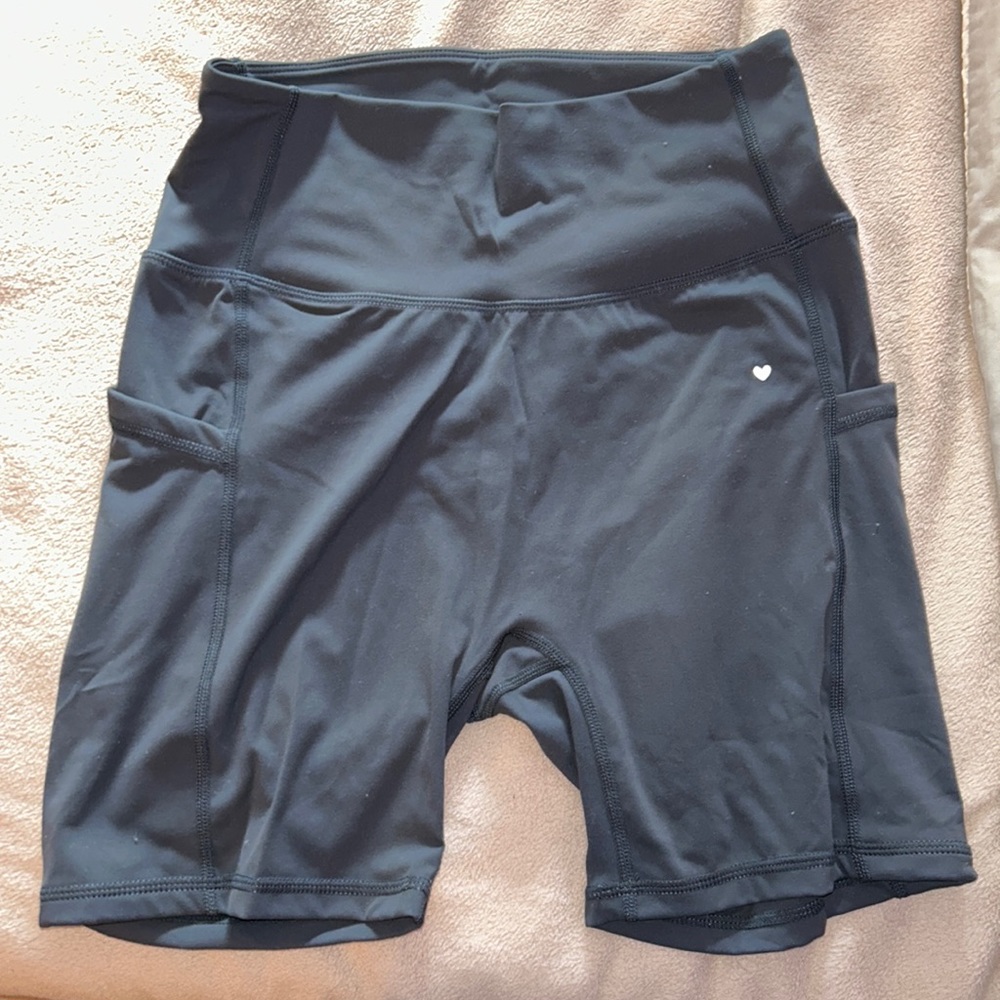 Love Fitness Gray Biker Shorts